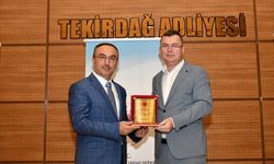 Tekirdağ Adliyesinde yeni görev yerlerine atanan hakim ve savcılar için tören düzenlendi