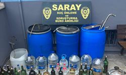 Tekirdağ'da 174 litre sahte içki ele geçirildi