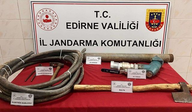 Edirne'de hırsızlık şüphelileri suçüstü yakalandı